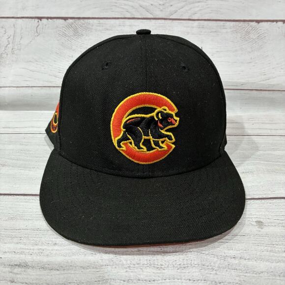 Chicago CUBS Mlb New Era 59fifty Hat SZ 7 1/8 Lids Halloween Trick Or Treat - Picture 1 of 7